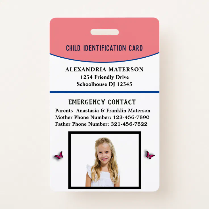 Allergy Id Card